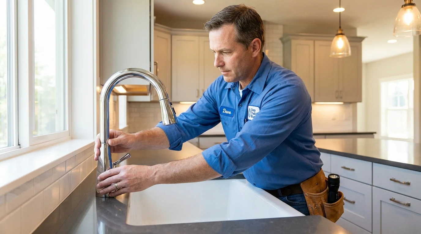 Kitchen faucet installation by Johns Plumbing LLC in Monmouth Junction