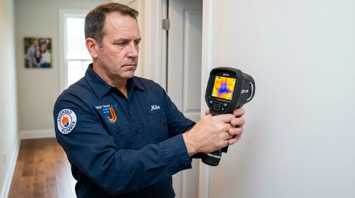 Thermal imaging leak detection by Johns Plumbing LLC in Monmouth Junction